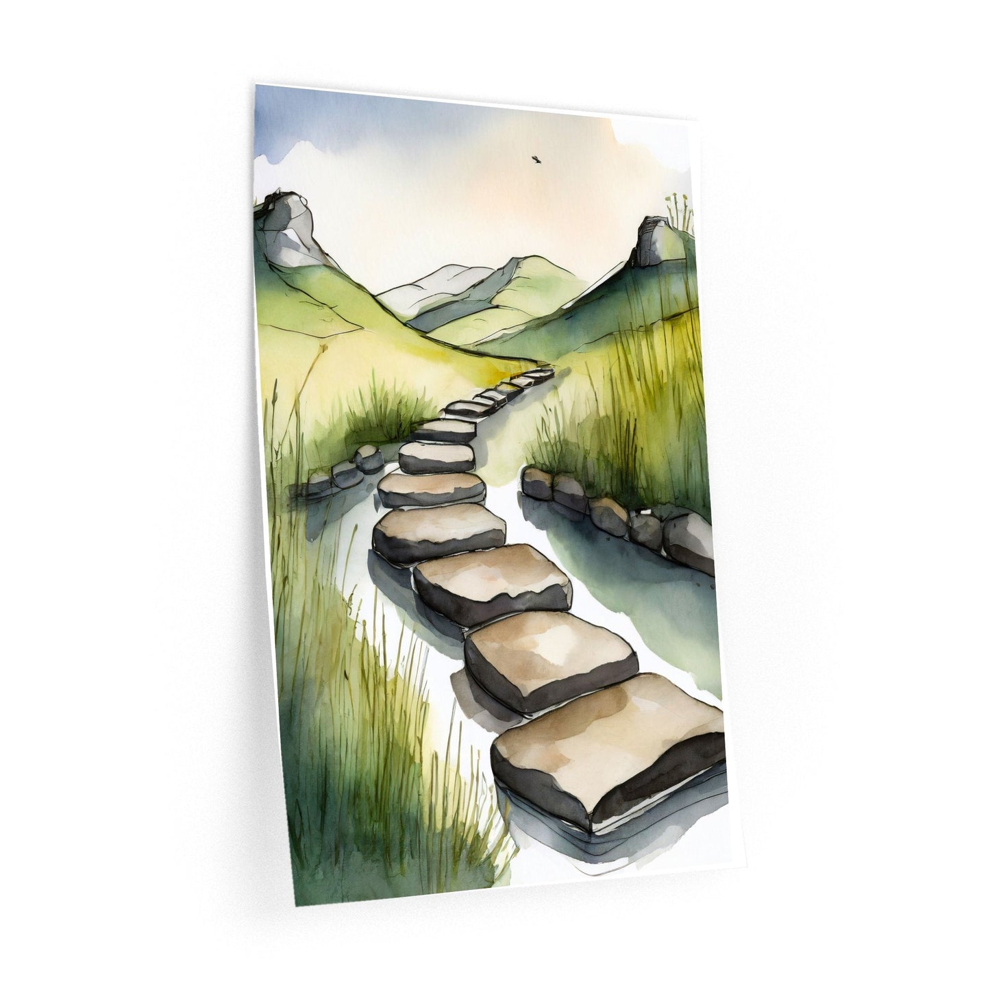 Wall Decor Giclee Poster Art Print - Stepping Stones Nature