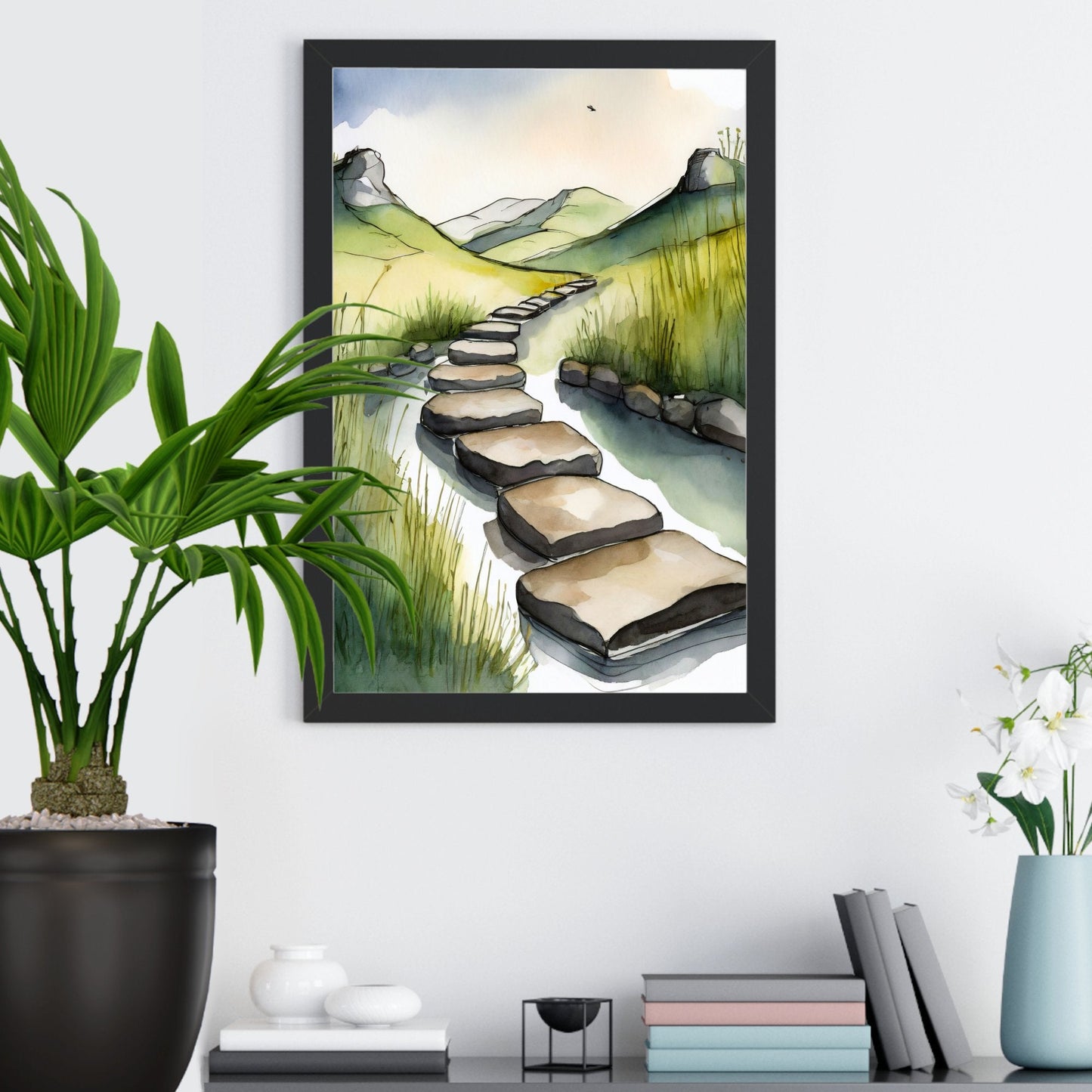 Wall Decor Giclee Poster Art Print - Stepping Stones Nature