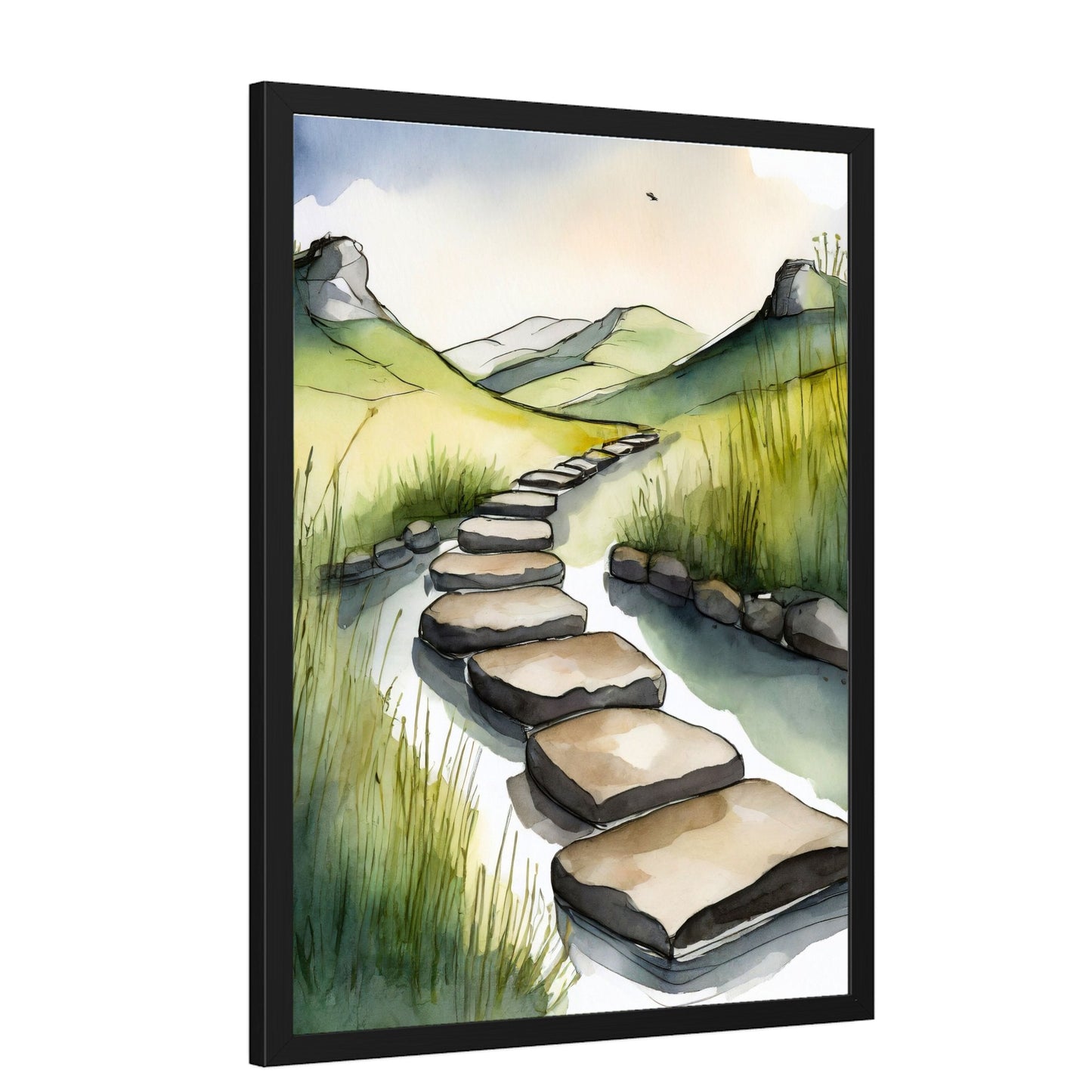 Wall Decor Giclee Poster Art Print - Stepping Stones Nature