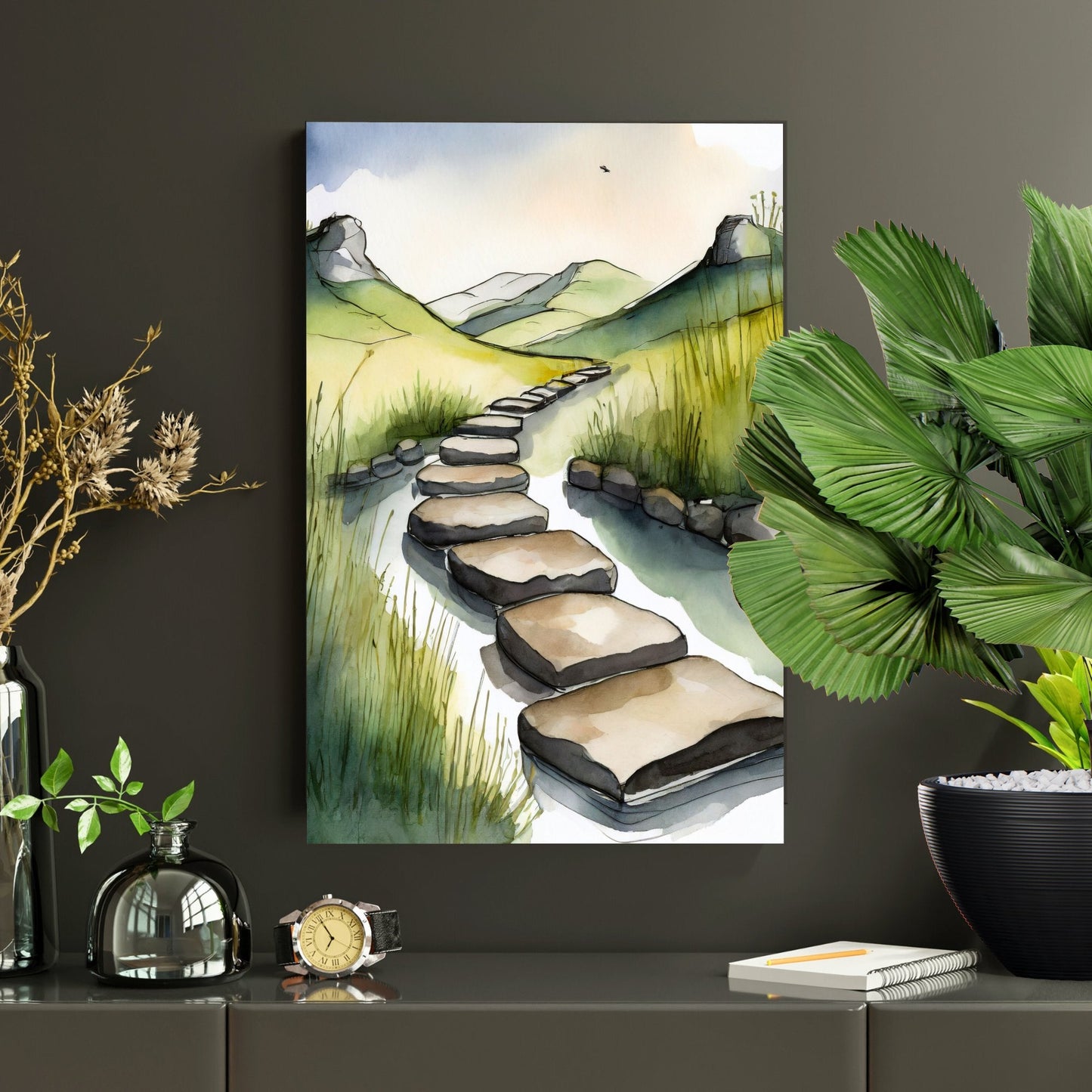 Wall Decor Giclee Poster Art Print - Stepping Stones Nature