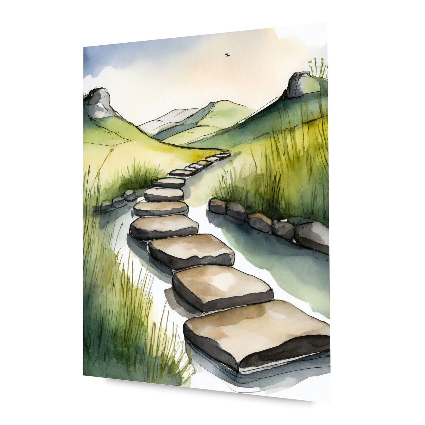 Wall Decor Giclee Poster Art Print - Stepping Stones Nature