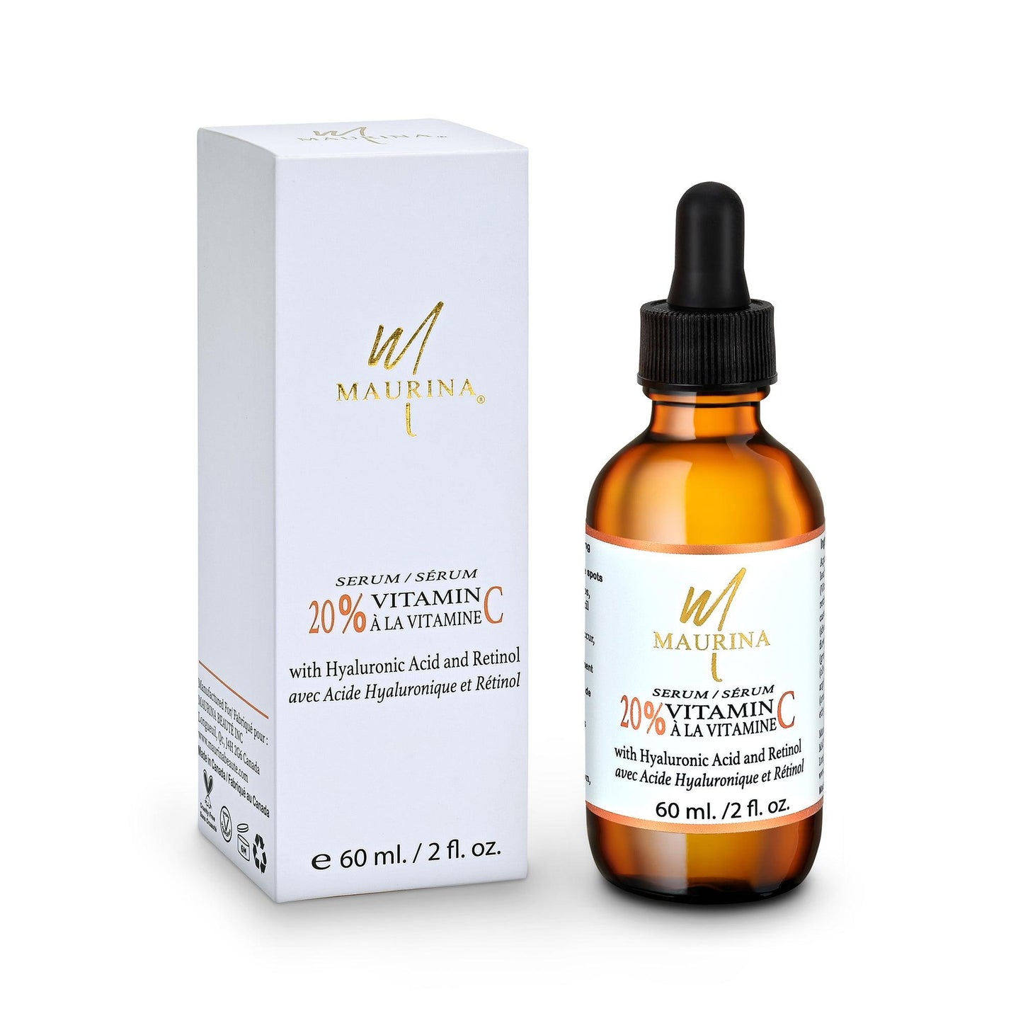 Face Serum -  20% Vitamin C Serum With Hyaluronic Acid And Retinol