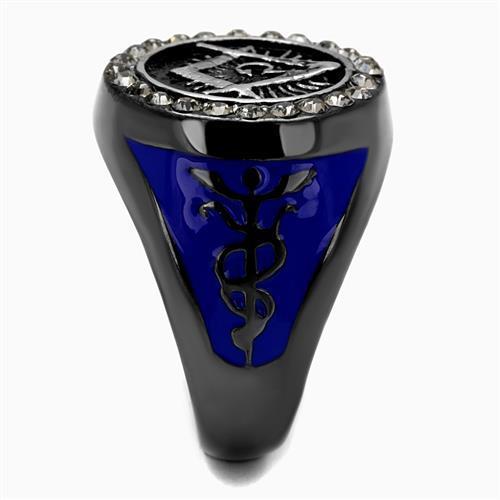 Men Stainless Steel Synthetic Crystal Rings TK2637