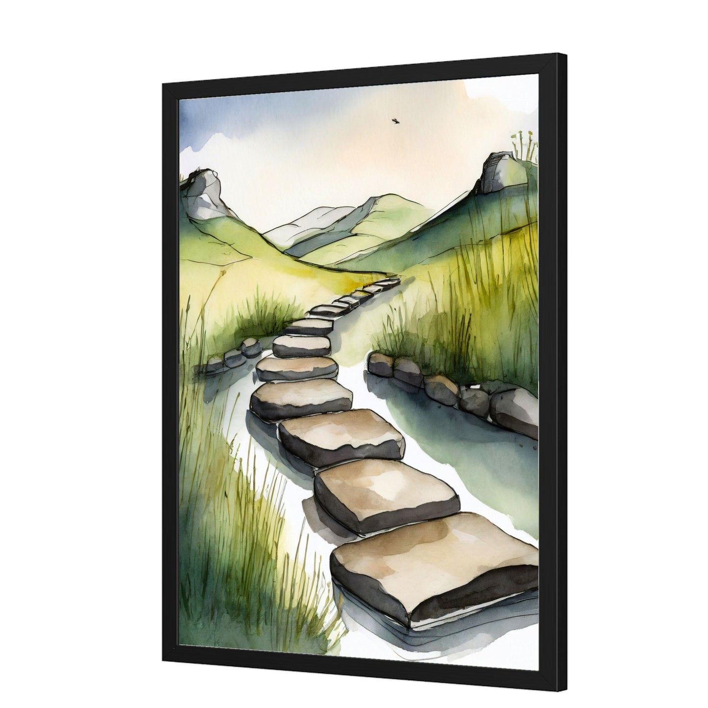 Wall Decor Giclee Poster Art Print - Stepping Stones Nature