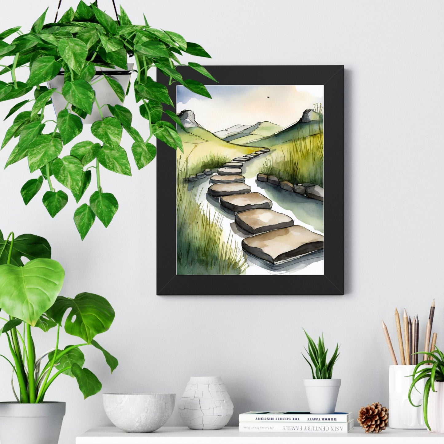 Wall Decor Giclee Poster Art Print - Stepping Stones Nature