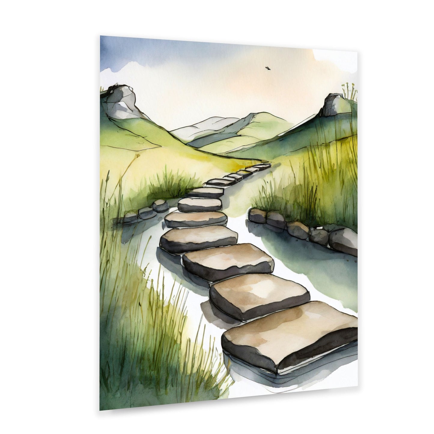 Wall Decor Giclee Poster Art Print - Stepping Stones Nature