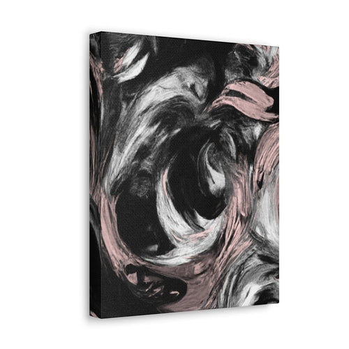 Wall Art Decor - Canvas Print Artwork - Black Pink White Abstract